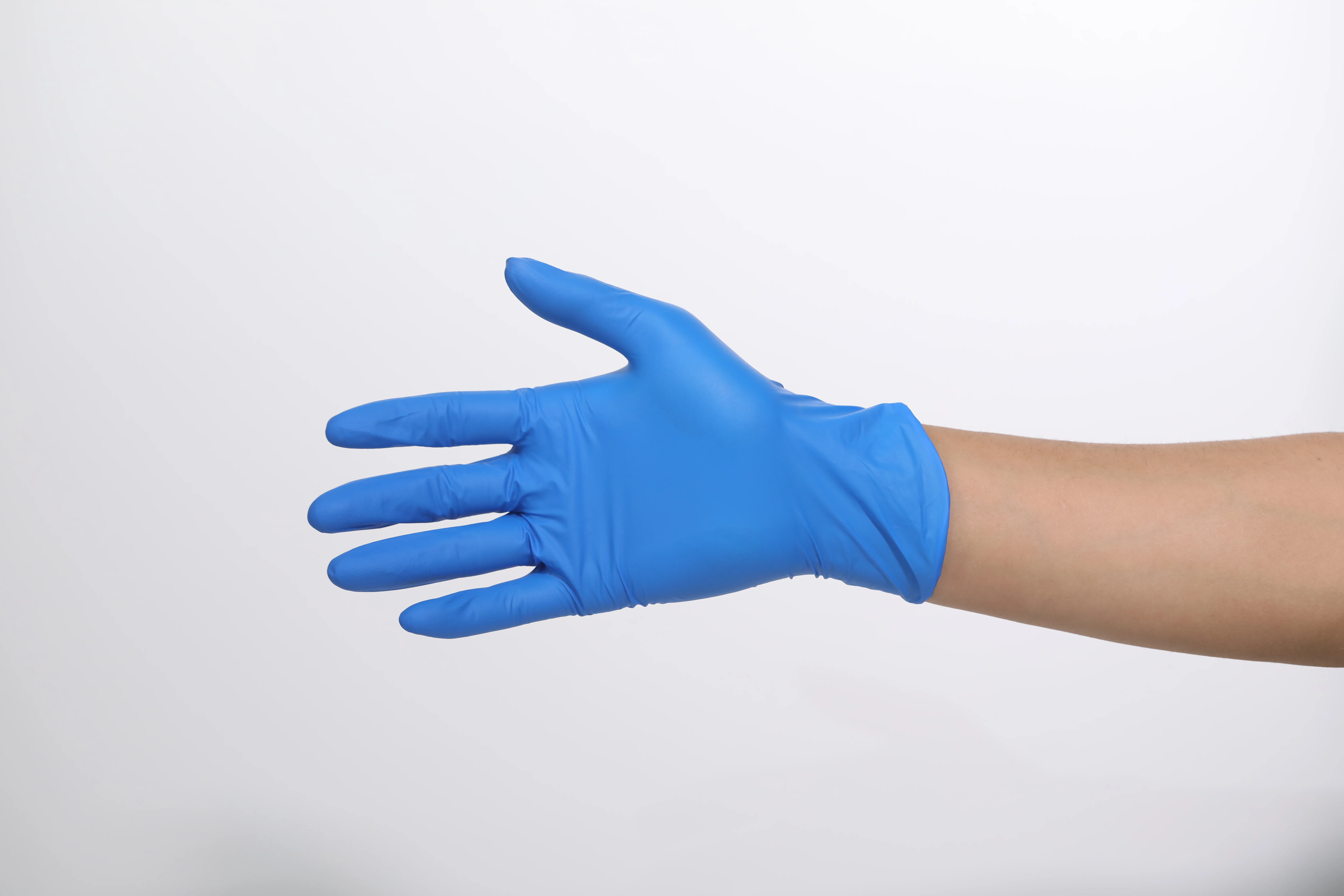 Одноразовые промышленные нестерильные перчатки небесно-голубого цвета для осмотра, высокие стандарты мягкости, оптом