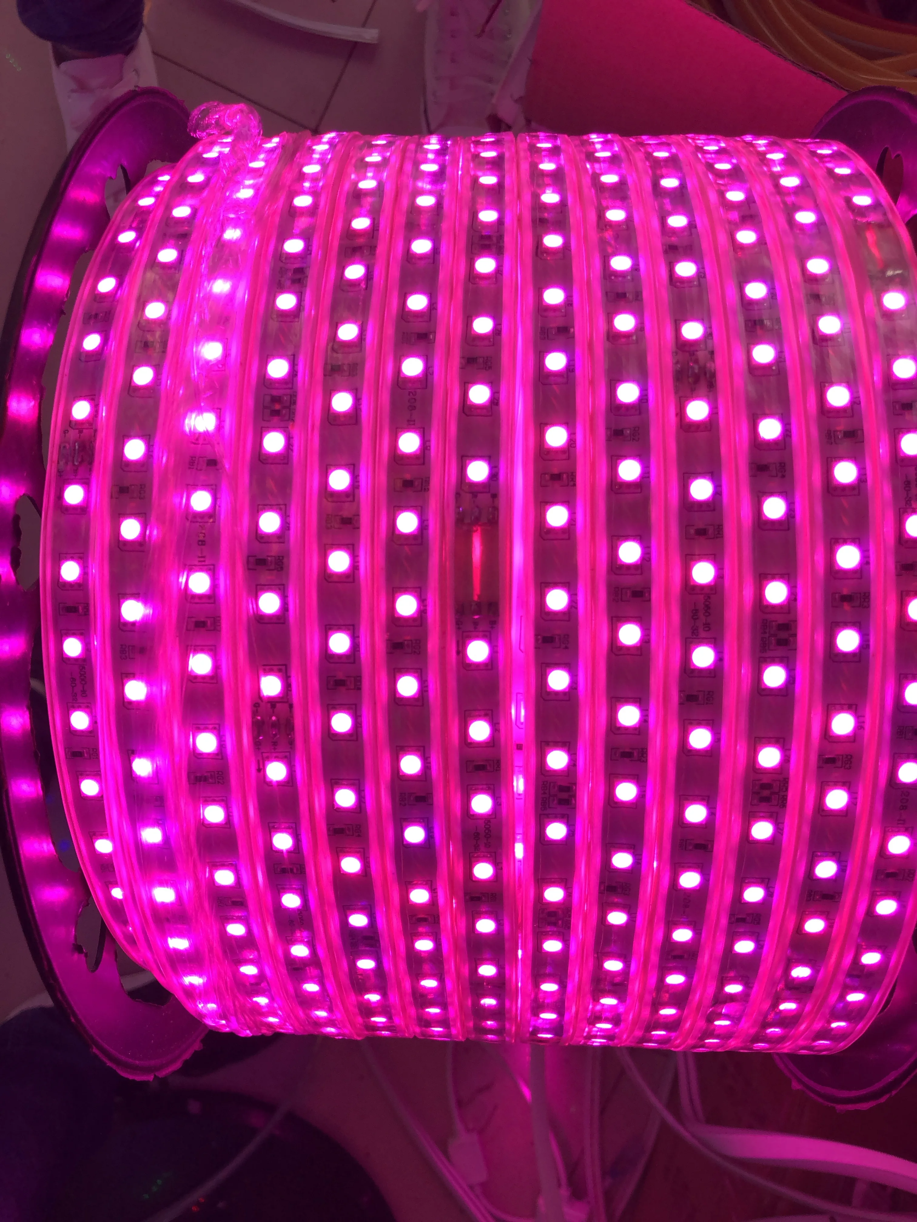 
high brightness Waterproof LED Tape AC 220V SMD 5050 RGB 60LED Flexible LED Light strip for Living Room Outdoor Lighting 