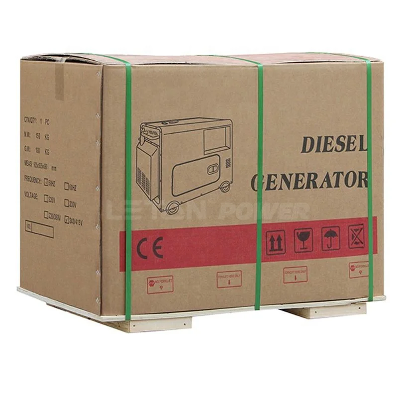 China manufacturer three phase 8kva diesel generator air cooled silent type genset for home