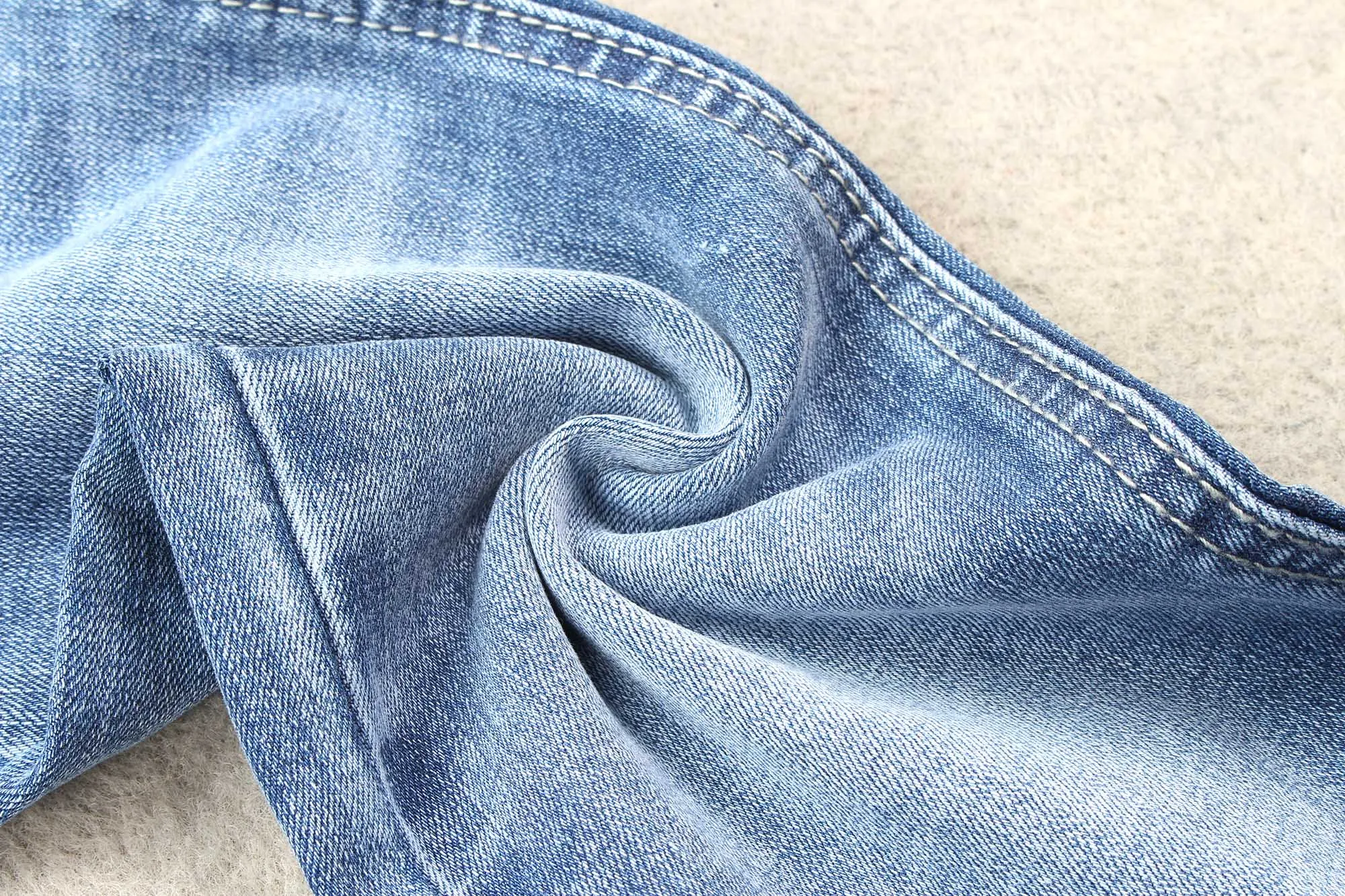 GRS repreve sustainable cotton slub stretch slub denim fabric