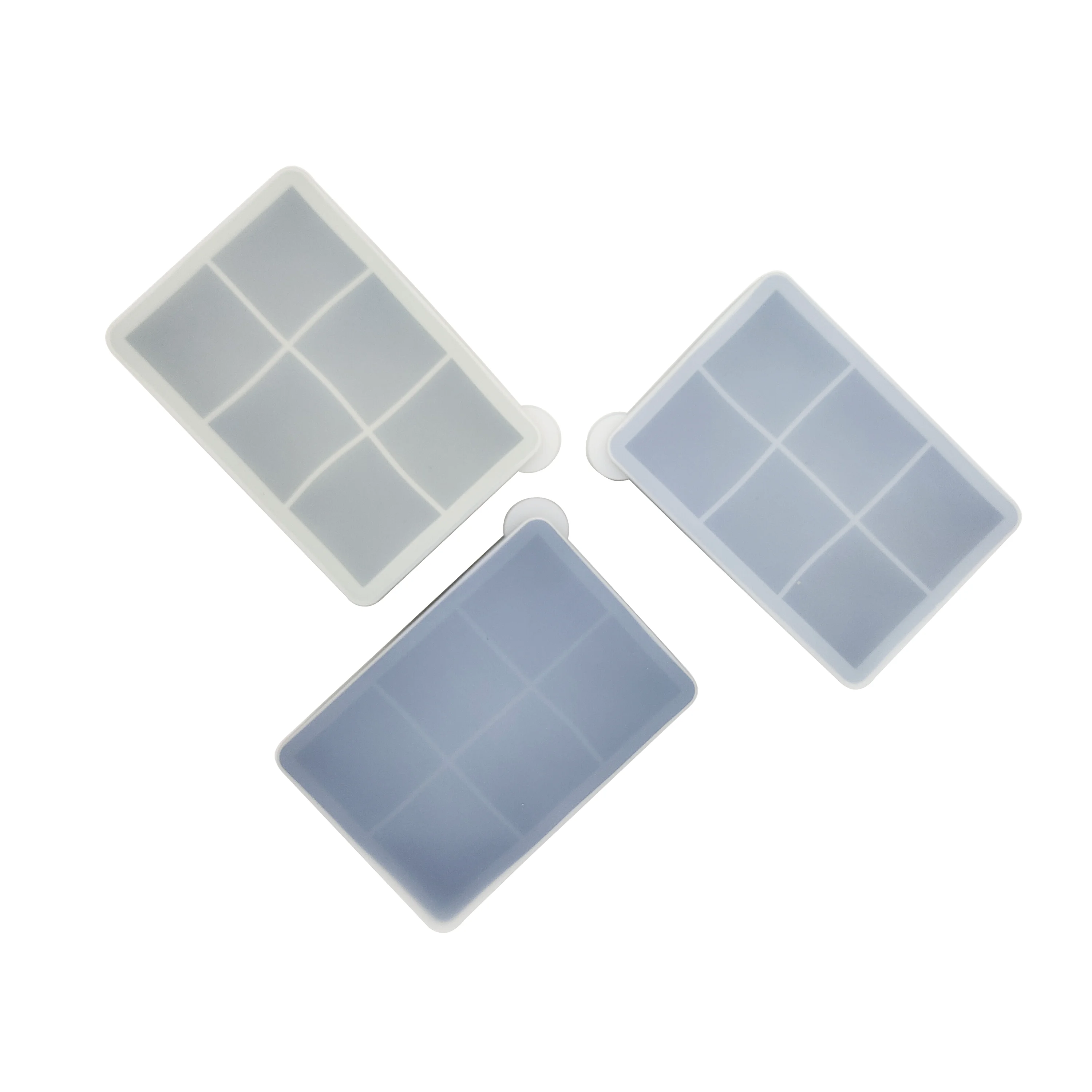 6 cavity 100% Food Grade BPA Free DIY 6 Grid Big Silicone Ice Cube Square Tray Mold ice cubes tray