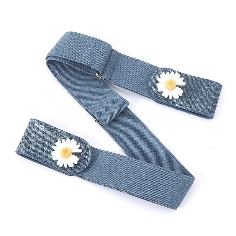Jeans Belt Without Trace Elastic Men With Invisible Elastic Women Without Punching Decoration Ins Wind Lazy Belt