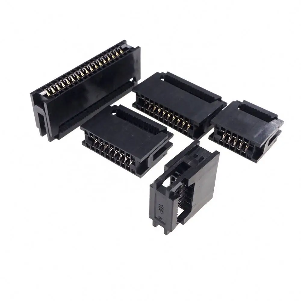 Lul2651 28AWG IDC слот 2 54 мм Золотые Пальцы HIF5 серии карты края типа ленточный Кабельный разъем 10 14 16 20 26 30 34 40 50 60 64 Pin