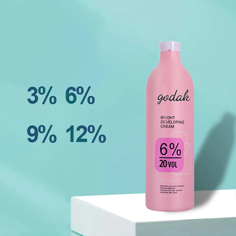 OEM Private Label 1000ml Professional Bleaching Hair Peroxide Hydrogen Oxidant Hair Developer For Coloring