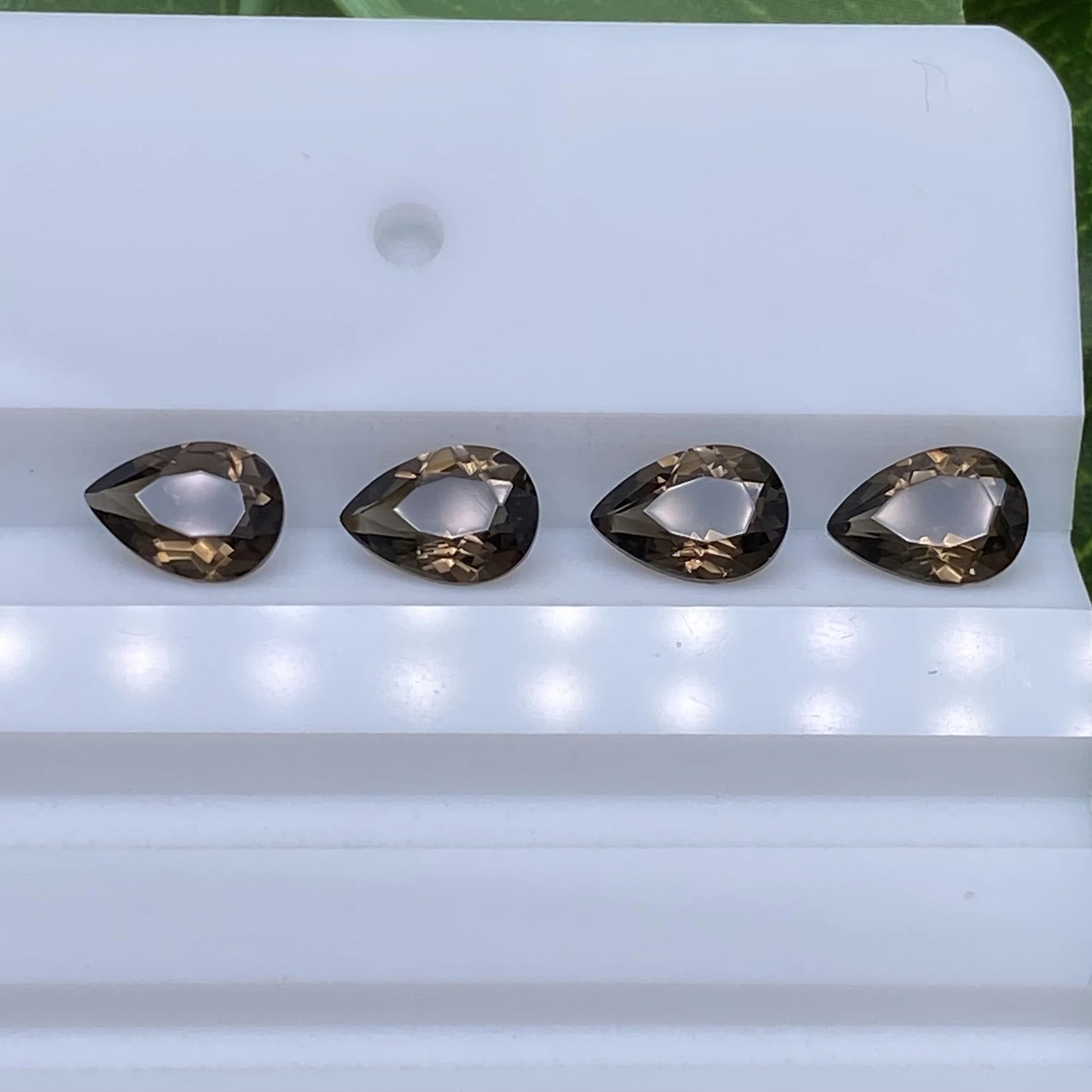 Pear Shape 4x3mm~20x15mm Good Quality Faceted Gemstones Smoky Quartz  Natural Quartz For Pendants Making Natural Smoky Quartz