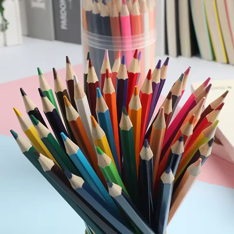 Best Selling School Supplies Student Colored Hexagonal Wood Colorful Pencil with Color Box Wholesale