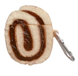 Hot selling Earphone Accessory Mexican Pan Concha Bread Silicone Cute 3D Food Bread Candy For airpods For Ear Pods 1 2 3 pro