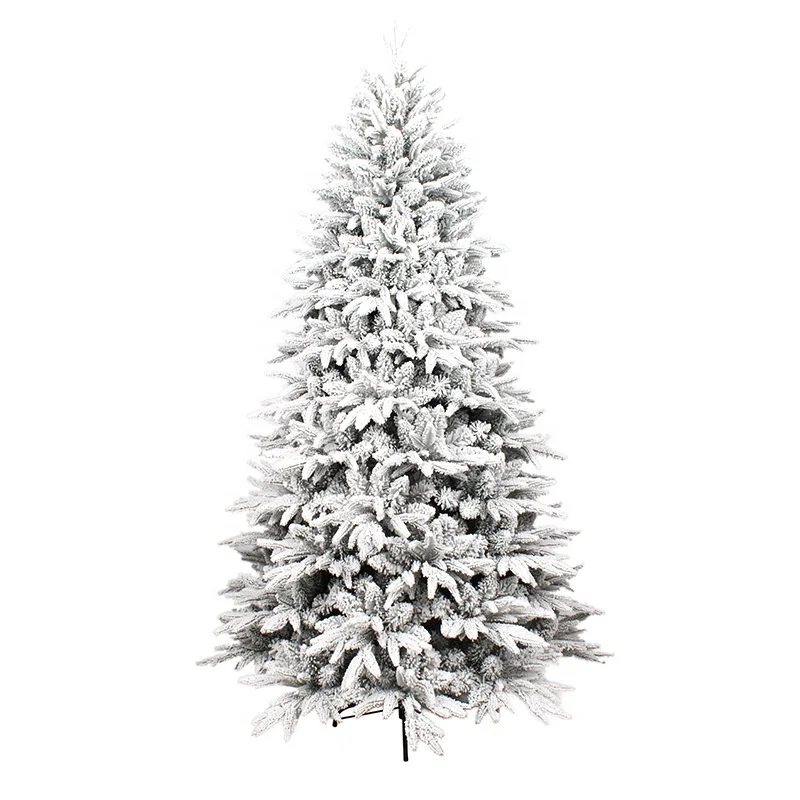 Home Christmas Decoration High Quality 210 cm Green Leaves with Snow Artificial PVC and PE Christmas Tree with CE ROHS