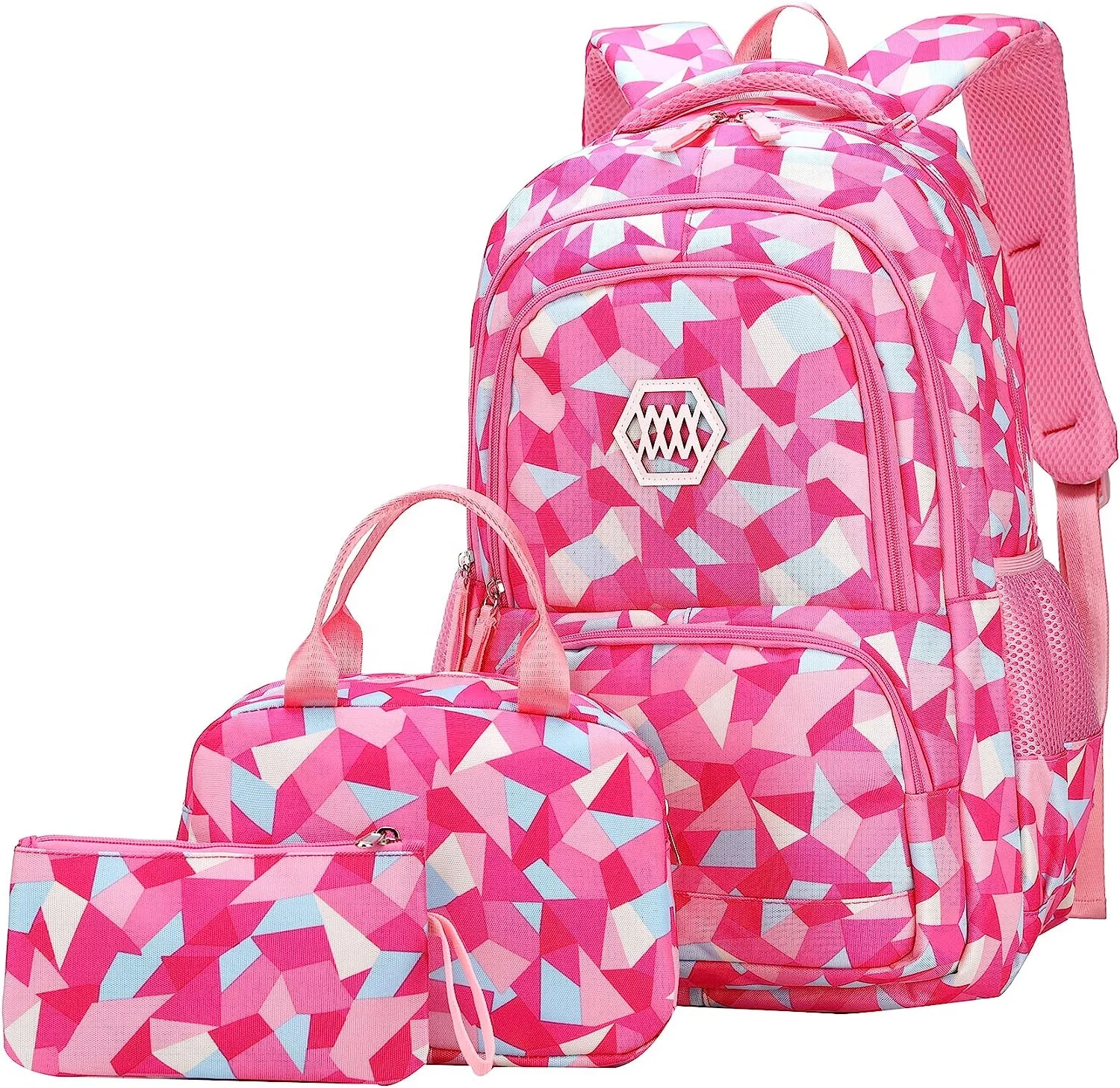 Backpack Combo Set Canvas School Backpack Sets with Pencil Box Lunch Box Bag