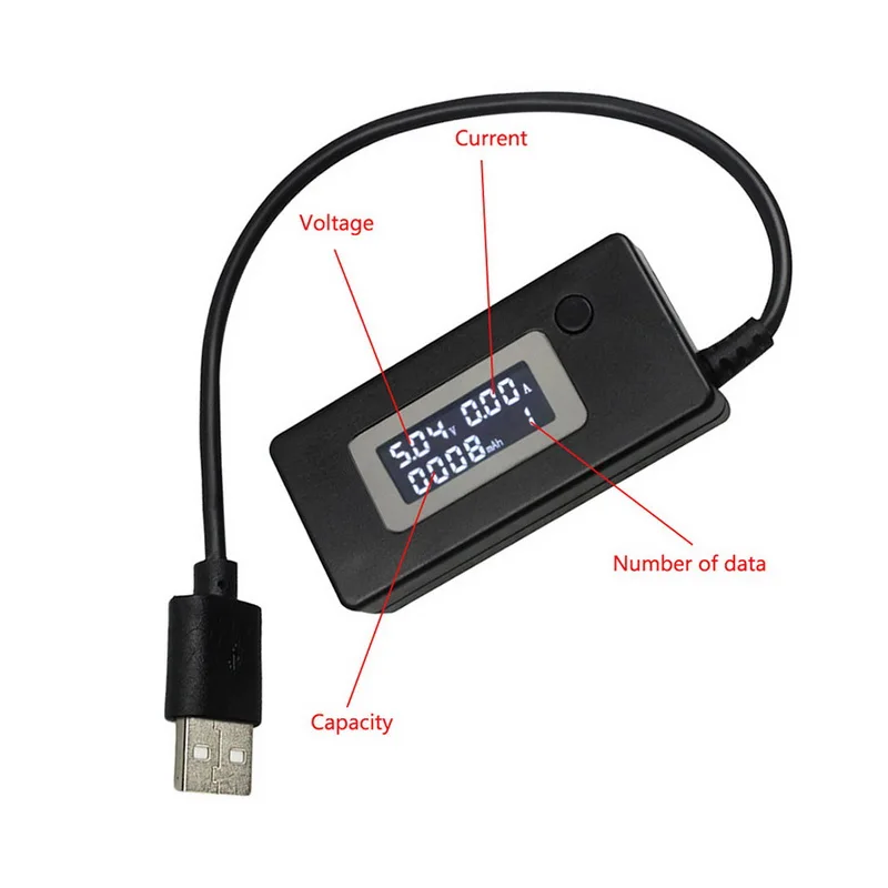 Mini LCD Dual USB Voltage and Current Detector Mobile Power USB Charger Tester