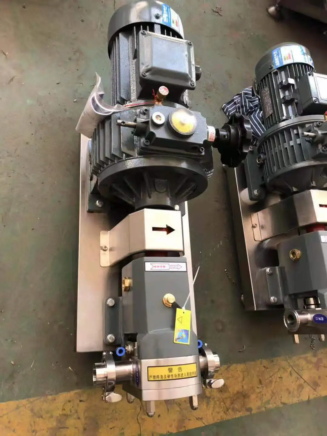 1HP high viscosity chocolate/syrup Lobe Pump Sanitary Stainless Steel Rotary Lobe Pump