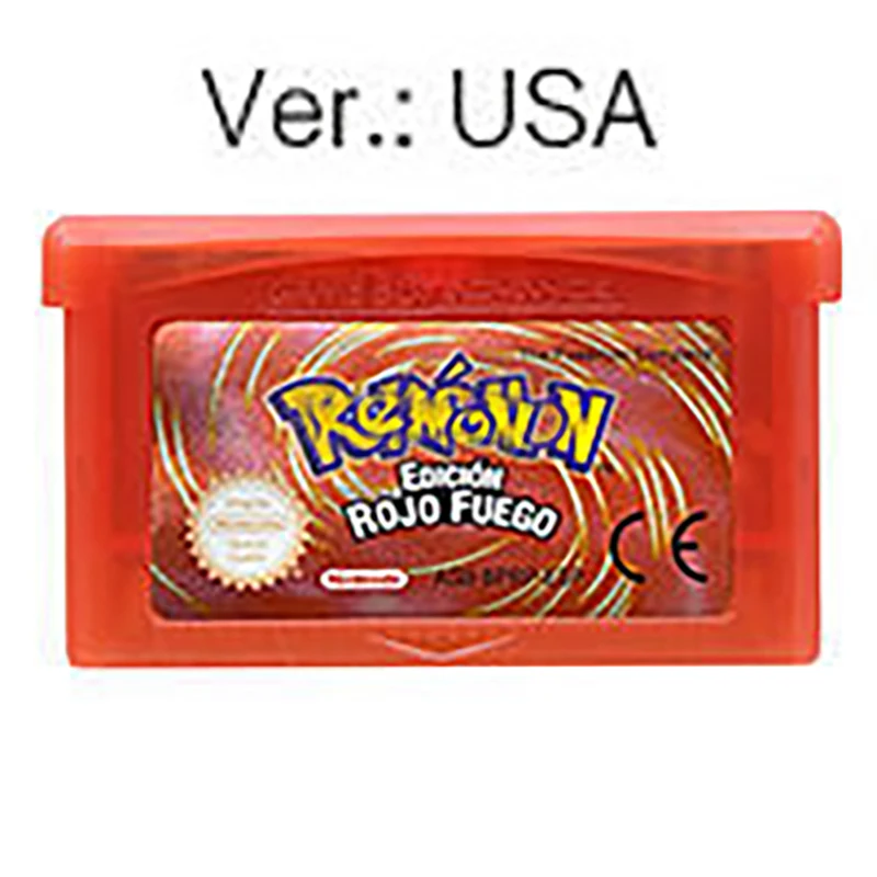 Pokmon видеоигра ретро все в одной карте 32-битный игровой Картридж для gba gameboy advance