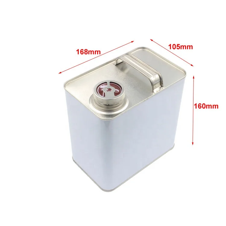 Free sample factory 2.5L Metal Engine Oil tin can square edible oil tin can container for motor oil