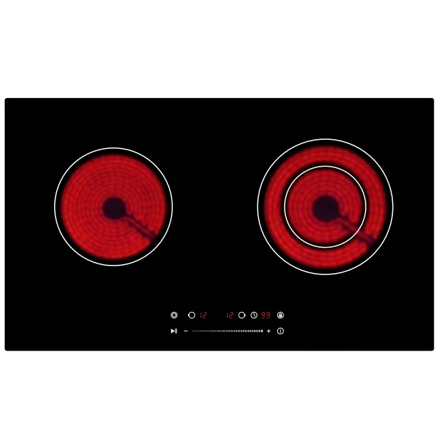 
Side by side 2 zone ceramic hob 
