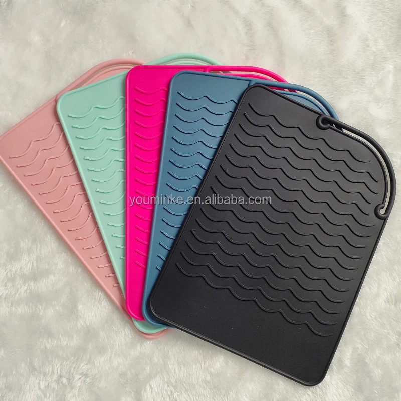 Professional Silicone Heat Resistant Mat Pouch for Hair Straightener Curling Iron Flat Iron