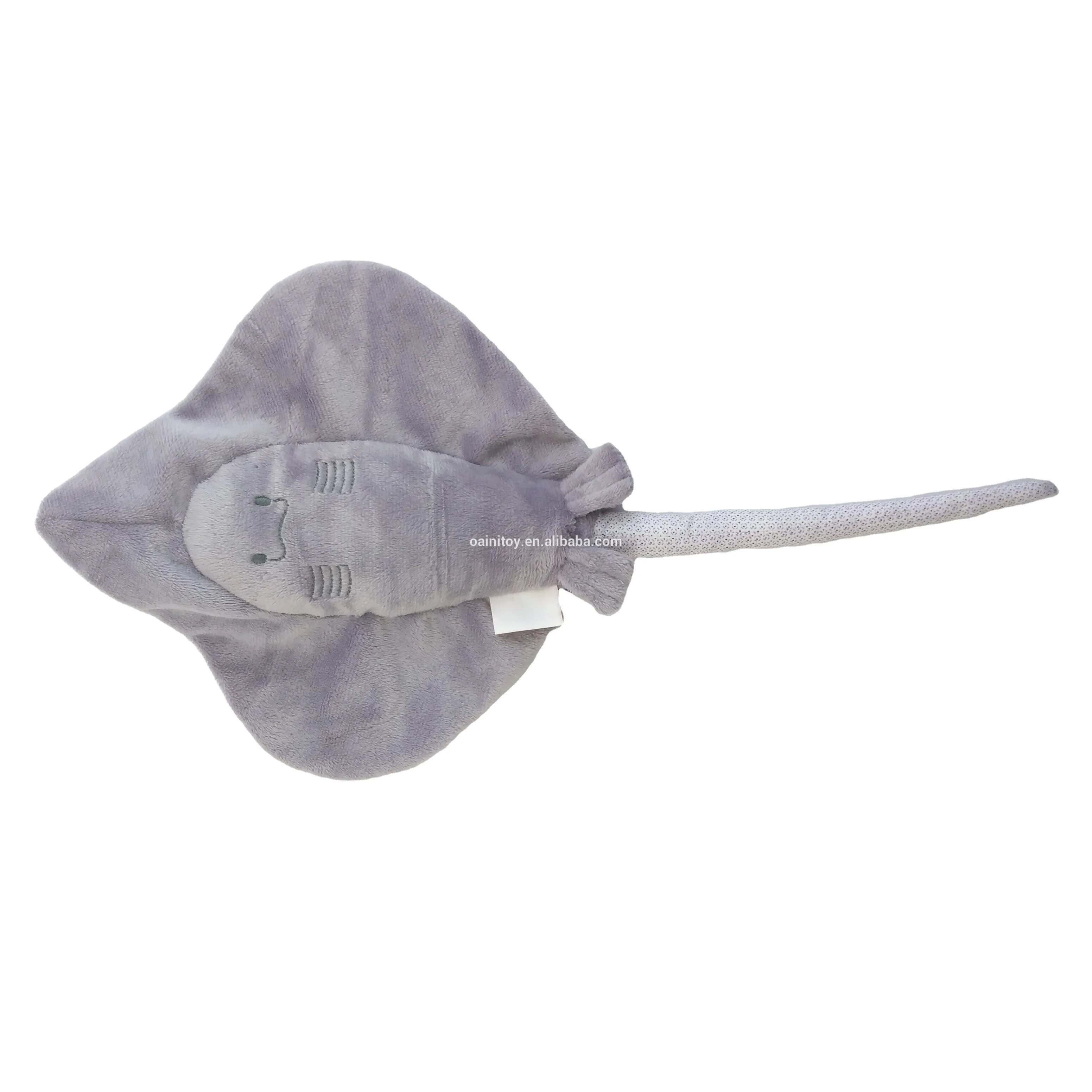 Manufacturer Custom Grey Ray Plush Toy Popular Skin-Friendly Kids Soft Stuffed Toy Lifelike Sea Animal Doll Plush Ray Toy