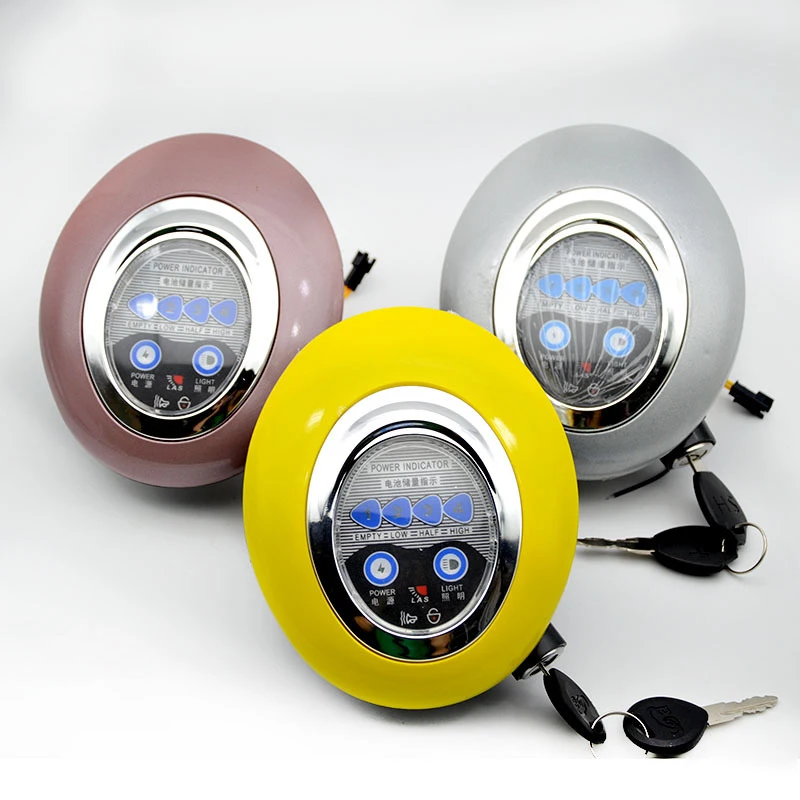 Electric Bike Scooter Speed meter&Battery Level Indicator 48V60v Display meter with Front light Mobility DIY Part