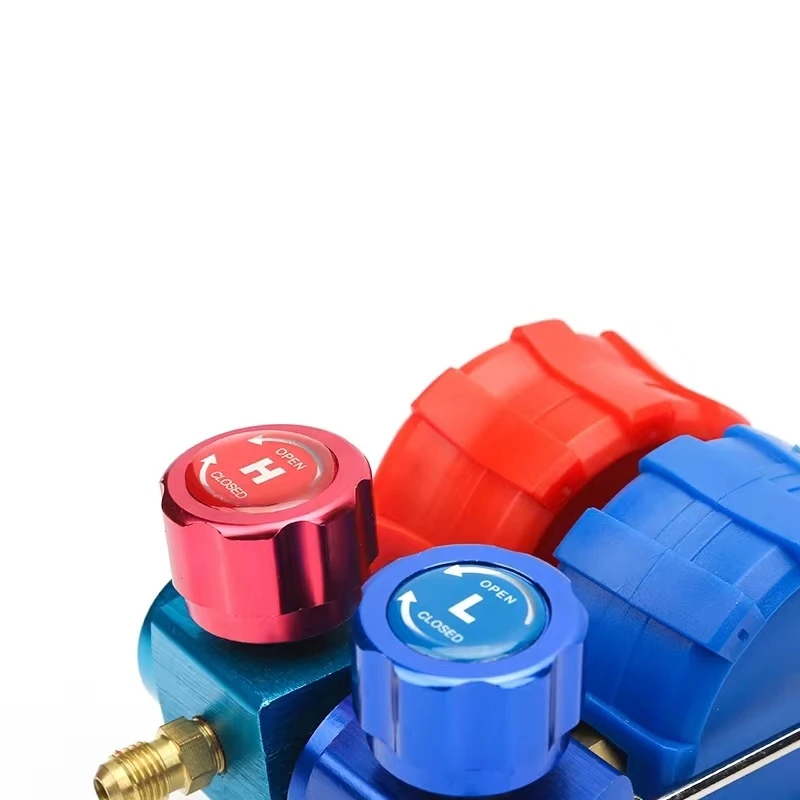 High Low Pressure Fluoridation Tools Set Dual Gauge Manifold Manifold Gauge Set Pressure Gauge Valve Hand Tool Sets