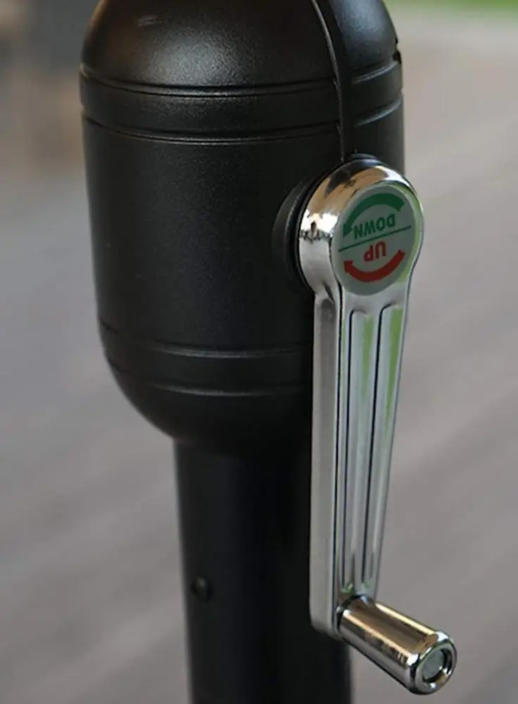 Double-sided Outdoor patio parsol with crank and base aluminum umbrella