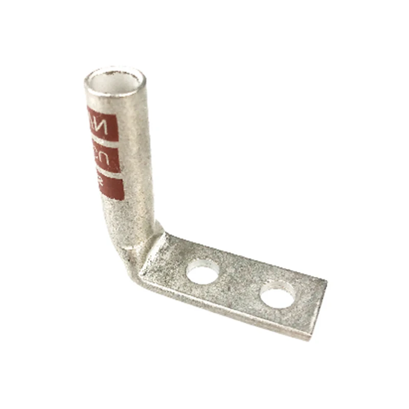 90 Degree Angel AWG Copper Connecting Cable Lug Two Hole Lugs No Inspection Window