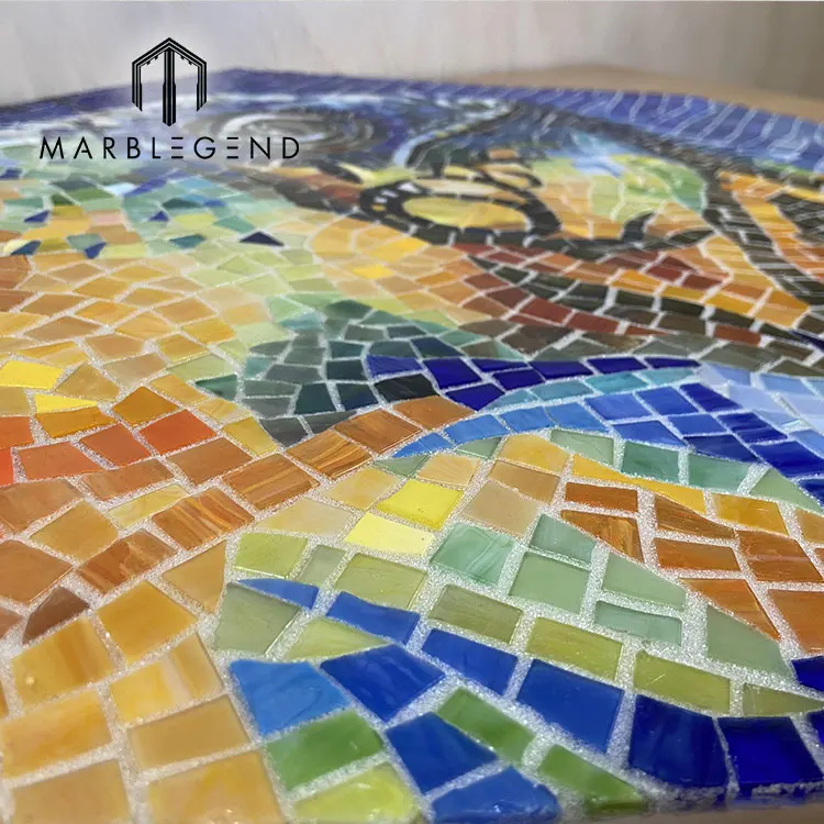 custom home decoration mosaic wall hanging ideas glass mosaic wall flamingo art picture design for living room