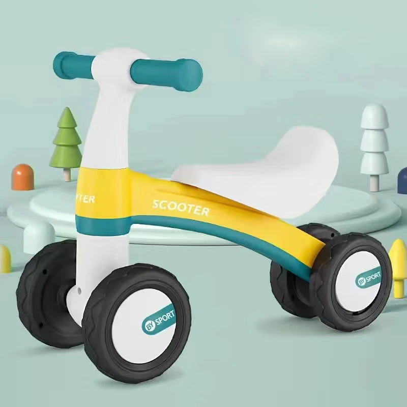 Kids Toy Toddler Children Walker No Pedal Infant 4 Wheels Bicycle Baby Balance Bike