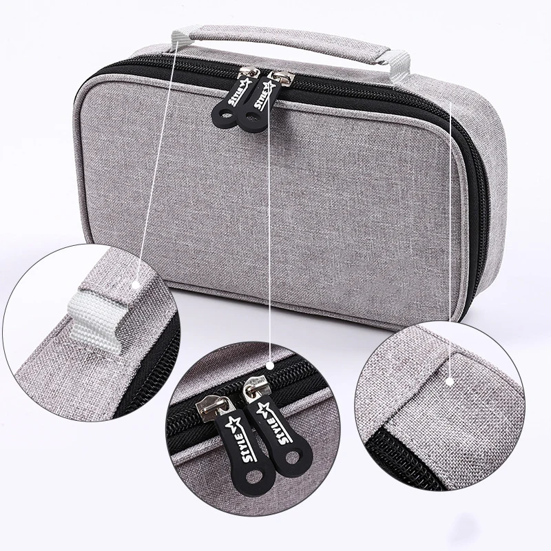 New High Capacity Zipper Pens Pencil Case Multi Functional Stationery Pencil Pouch Portable Pencil Bags