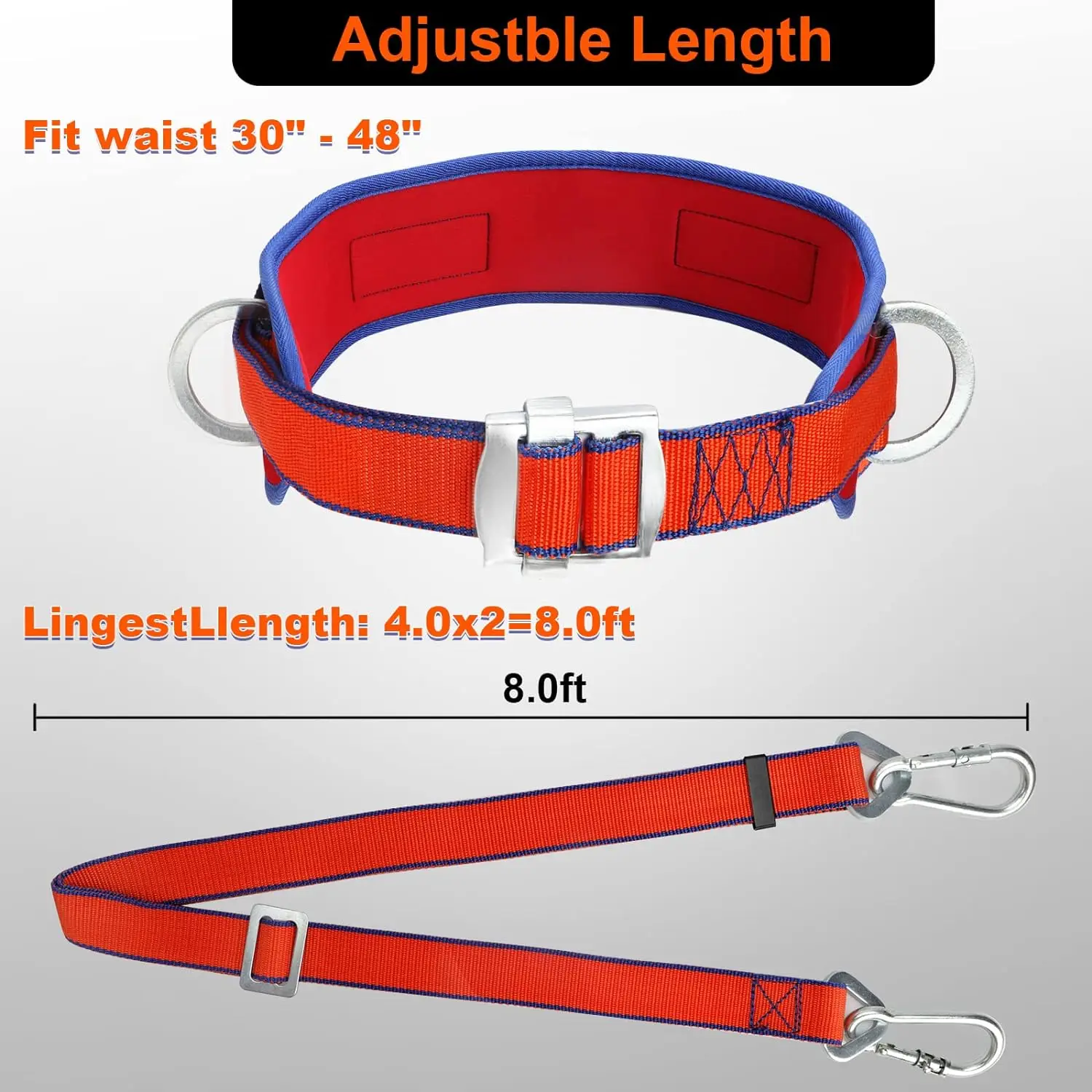Belt Harness Safety Lanyard Fall Protection