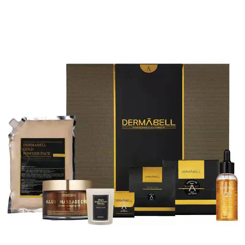 Корейская Золотая маска Dermabell для омоложения кожи 24k, маска для лица из золотой фольги, набор для ухода за кожей для салона красоты, управление кожей
