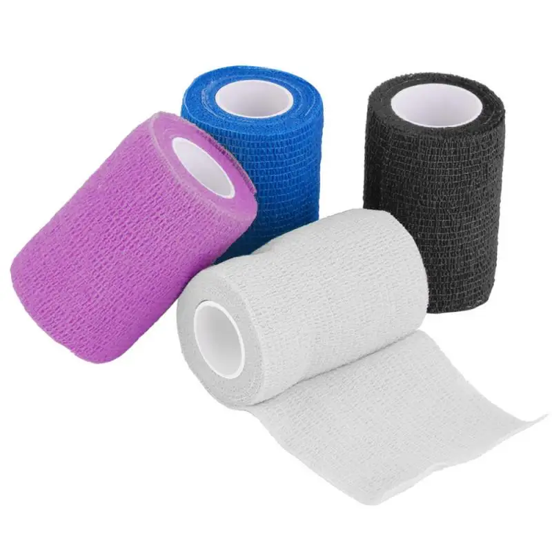 Popular 5cm Width 5m Length Elastic Adhesive Bandage Custom Print or Logo CE Certified Sport Tape for Athlete Wrist Shoulder