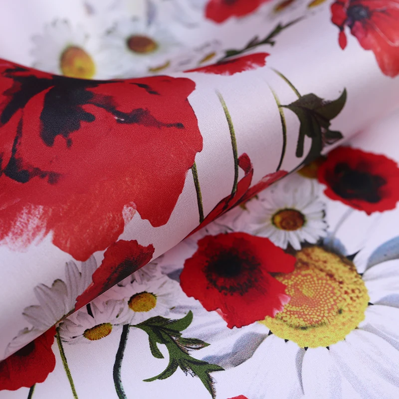 Stiff Natural Silk Organza Satin Digital Printing Fabric for Art Umbrella SuperSeptember