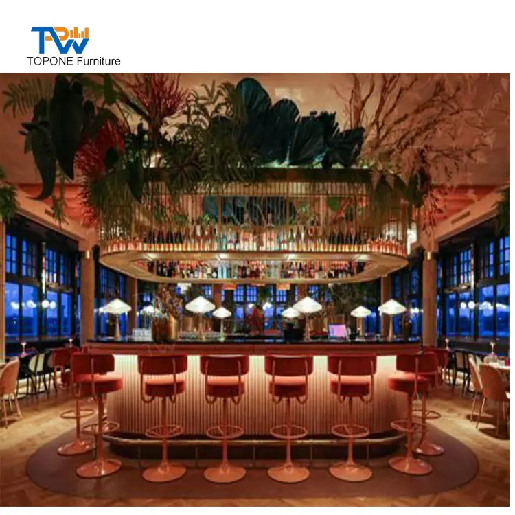 Onebest Factory Supply Led Bar Furniture Wine Bar Counter Top Commercial Use Furniture Bar