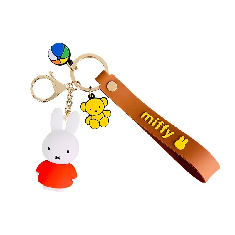 cartoon cute mi ffy rabbit doll pendant key chain 2023 New style fashion key ring Car bag pendant PVC Keychain