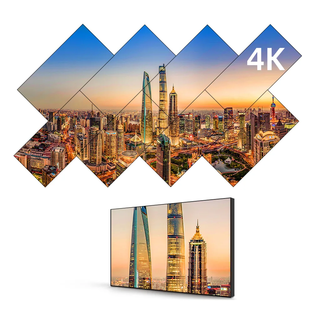 3x3 46 55 inch ultra narrow 1.8mm bezel 4k HD advertising lcd video wall indoor