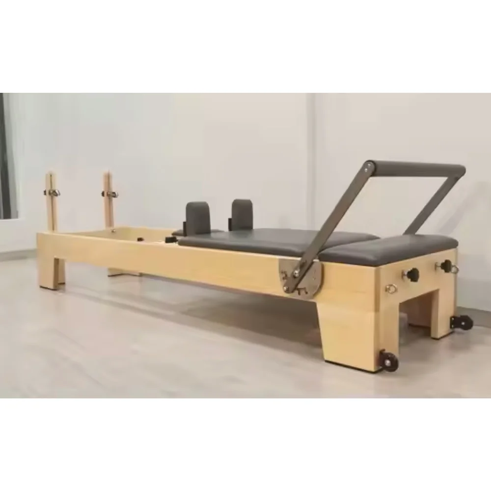 Fitness Equipment Commercial Pilates Studio White Maple Wood Pilates Reformer Equipment Reformer Pilates