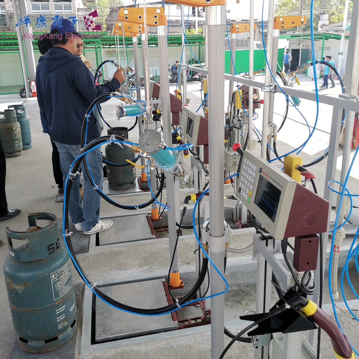 Тайланд, заполнение сжиженным нефтяным газом, полуавтоматические электронные заполняющие весы, защита от обмана