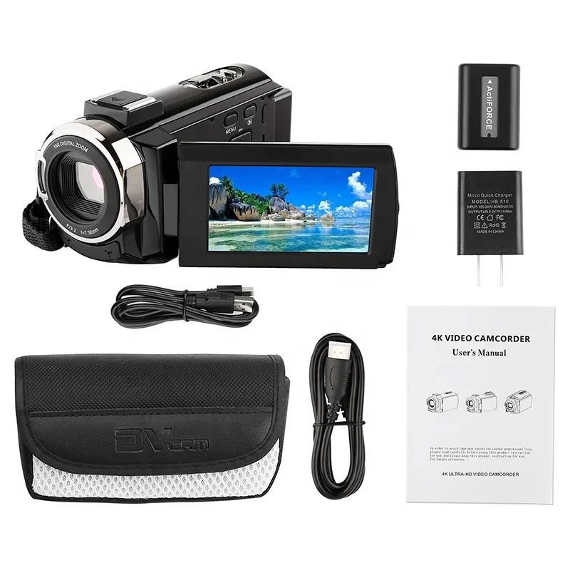 
48MP 3.0 inch Touch Screen Night Vision 16X Digital ZOOM Ultra HD 4k wifi video camera professional 