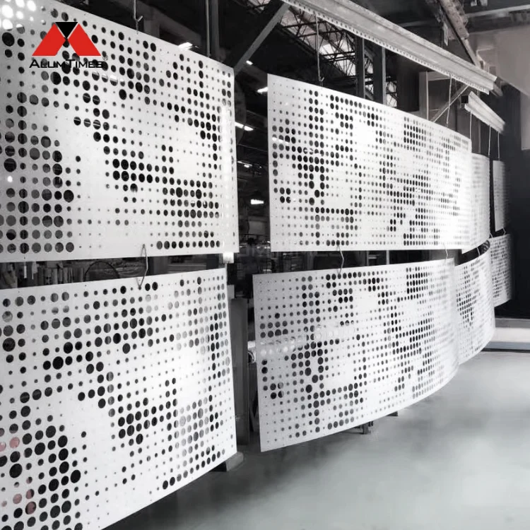 Alumtimes Exterior Decorative Laser Cut  Wall Aluminum Facade Panel for Curtain Wall with 3mm 4mm 6mm Balcony Perforated Panel