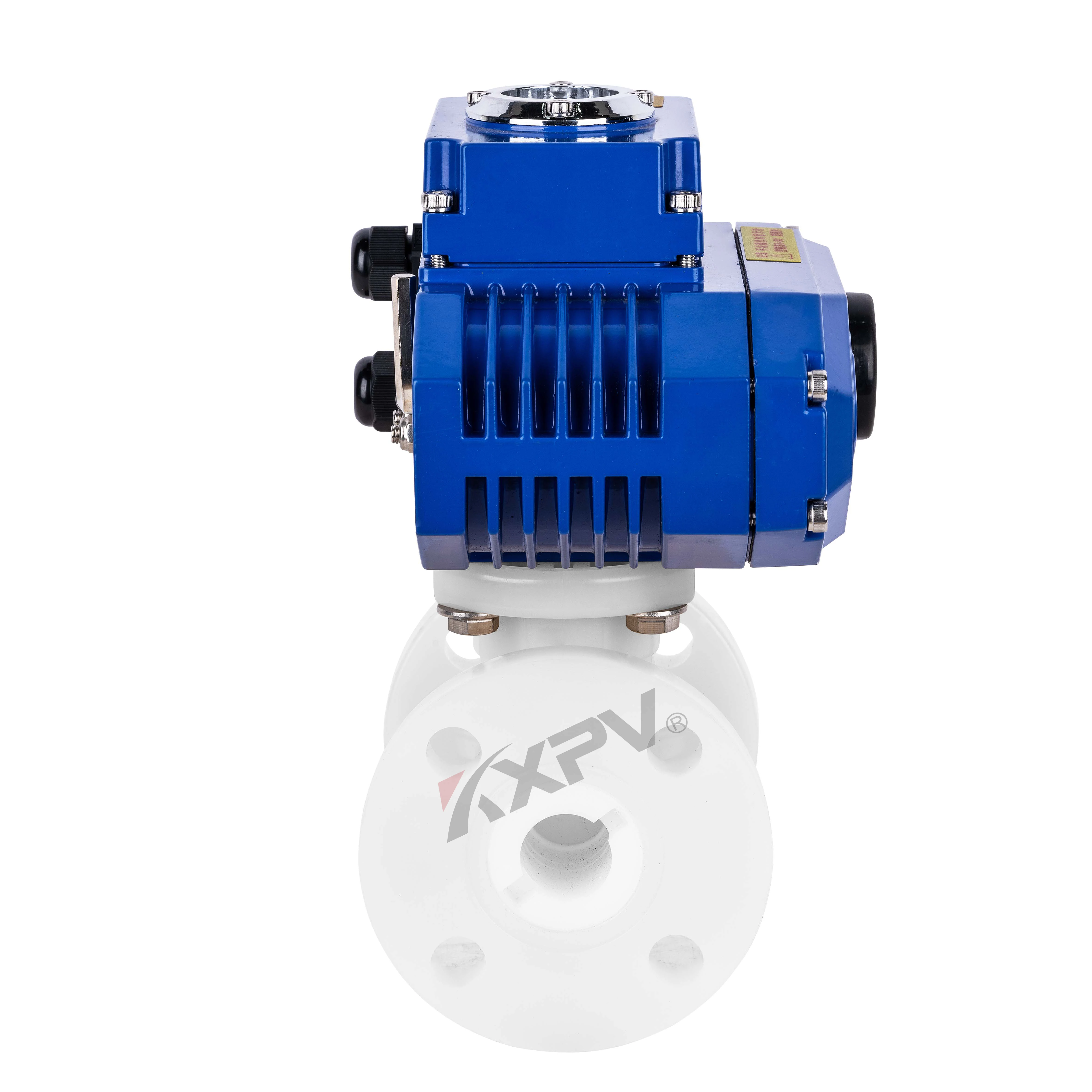 China high quality plastic electric flanged pvdf ball valve 2'-10' 2in-10in for industry automaticcontrol ANSI/ASTM standard