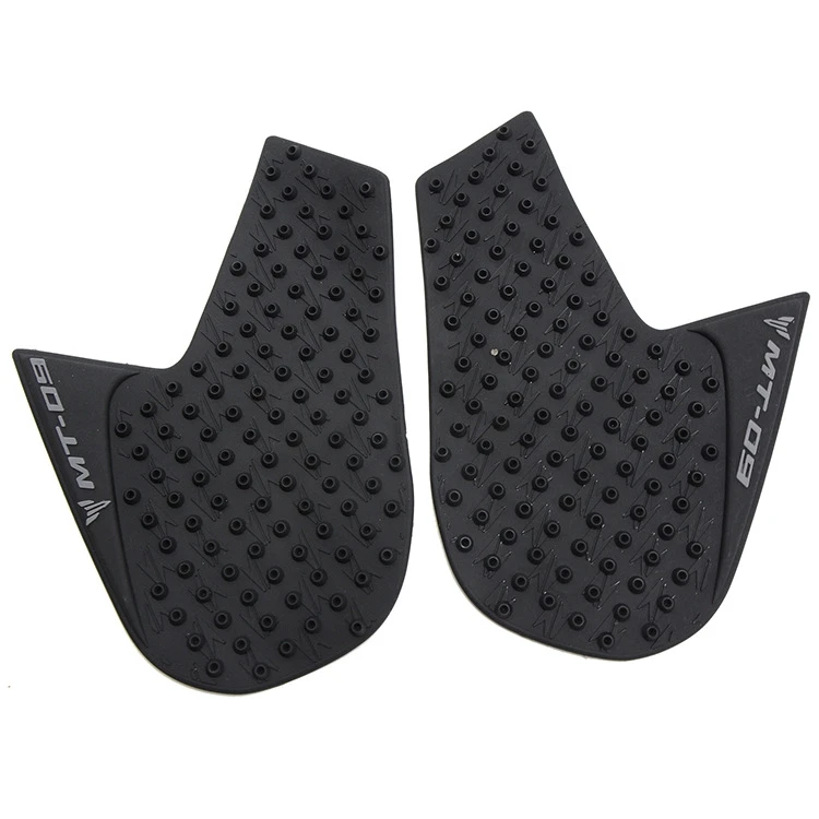 REALZION Motorcycle Tank Black Grip Pads Protector Sticker Decal Gas Knee Traction For Yamaha MT09 2013-2016