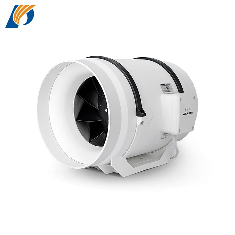 Mixed flow Duct Fan POPULA D150 with 50/40w 850/700 CBM airfow 300/250pa 35/30dB 150mm diameter duct size 2.2kg
