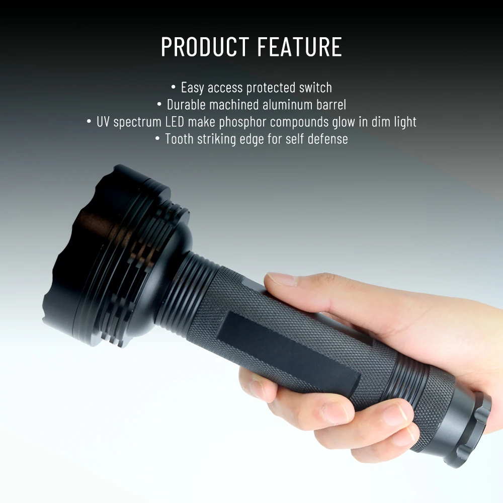 
Fast Delivery Use for Reading Fluorescent Inks AA Battery 5W Aluminum Torch UV Flashlight Powerful 