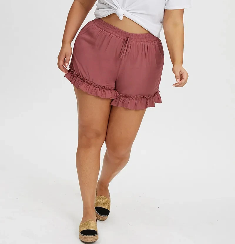 
Latest design casual short in custom size womens cotton drawstring pants women summer casual short 