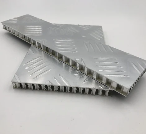 Anti slip honeycomb panel for bus door ramp, railway, ship flooring panels