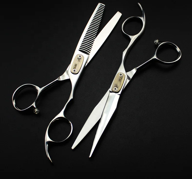 6.0 inch  SS 01 Sale Silver Japanese Hair Scissors Cheap Hairdressing Scissors Shears Hairdresser Shaver Haircut scissors