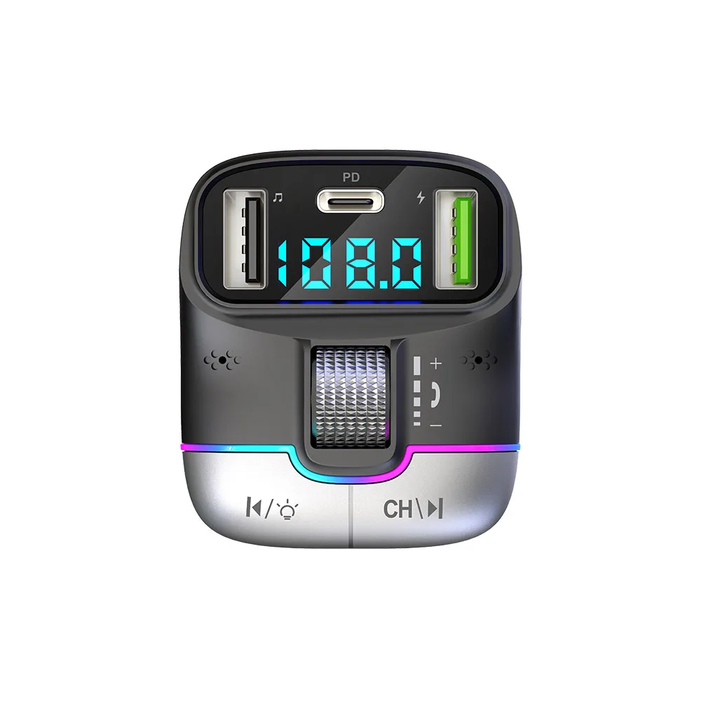 Car MP3 player PD25W Fast Charging Bluetooth 5.4 Hands-free call FM transmitter Lossless sound Quality Car MP3