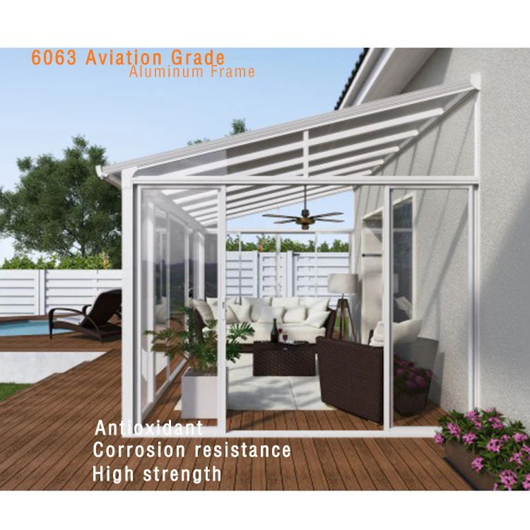 Wholesale Price Modern Sunroom Extension Sun room Greenhouse Glass House Four Season