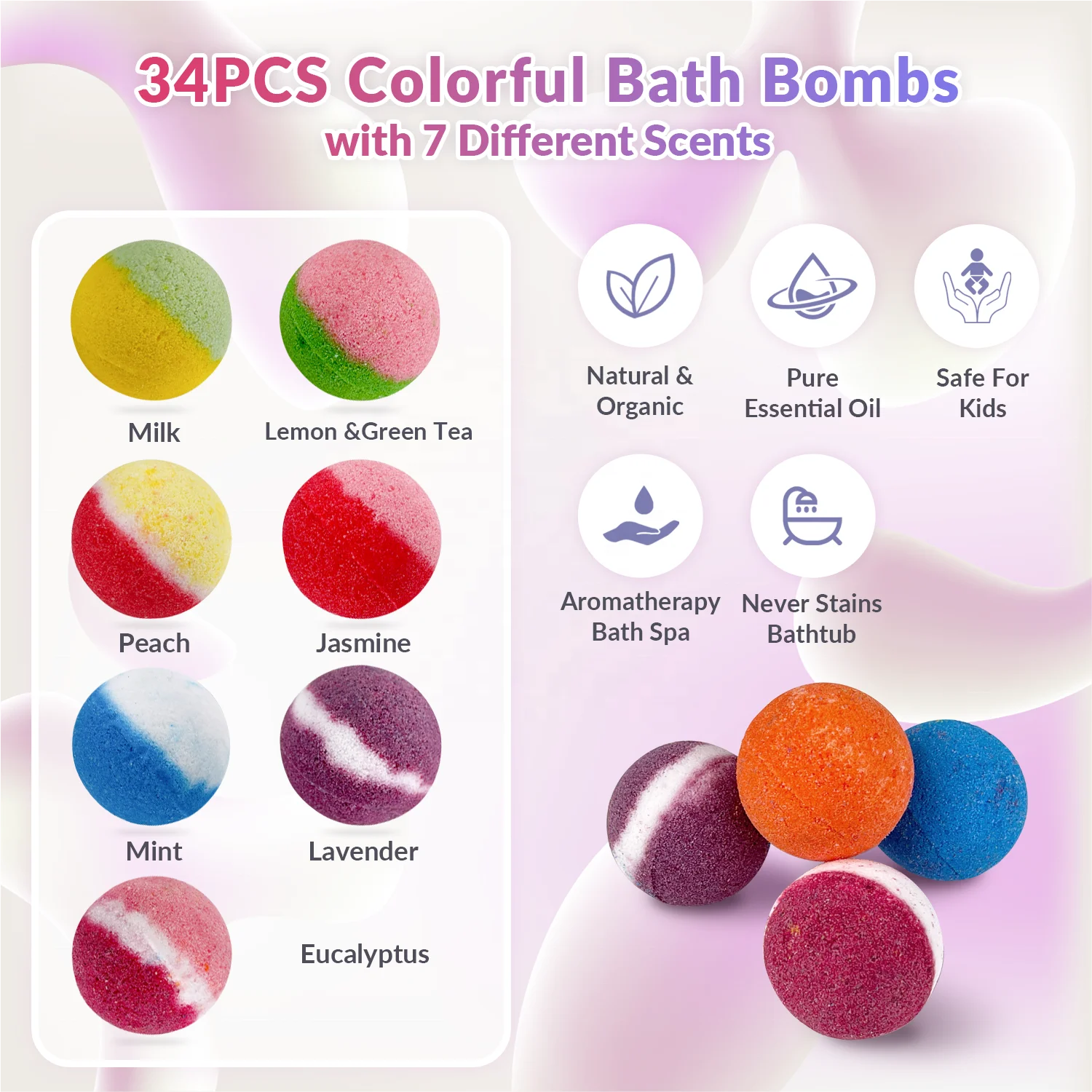 2022 New Bath Shower Bomb at Amazon 100% natural organic bath fizzy bomb safe kids bath bubble bomb with surprise toys inside