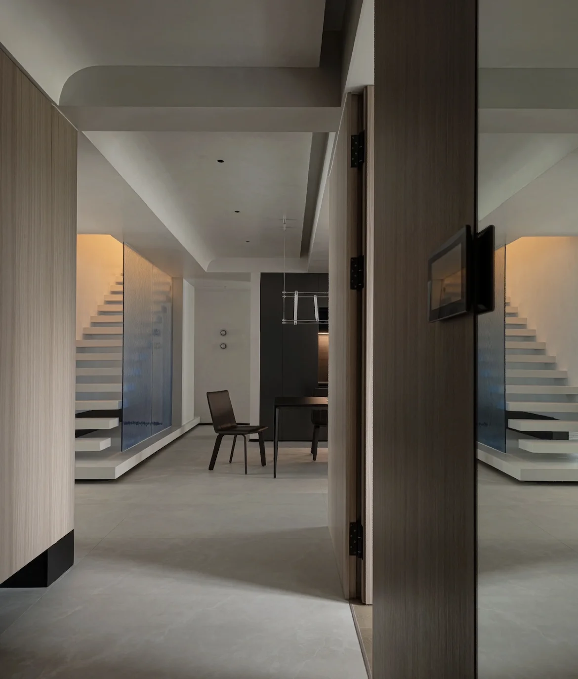 ECT 2023 Building Code Wood Tread Modern Staircase Floating Stairs