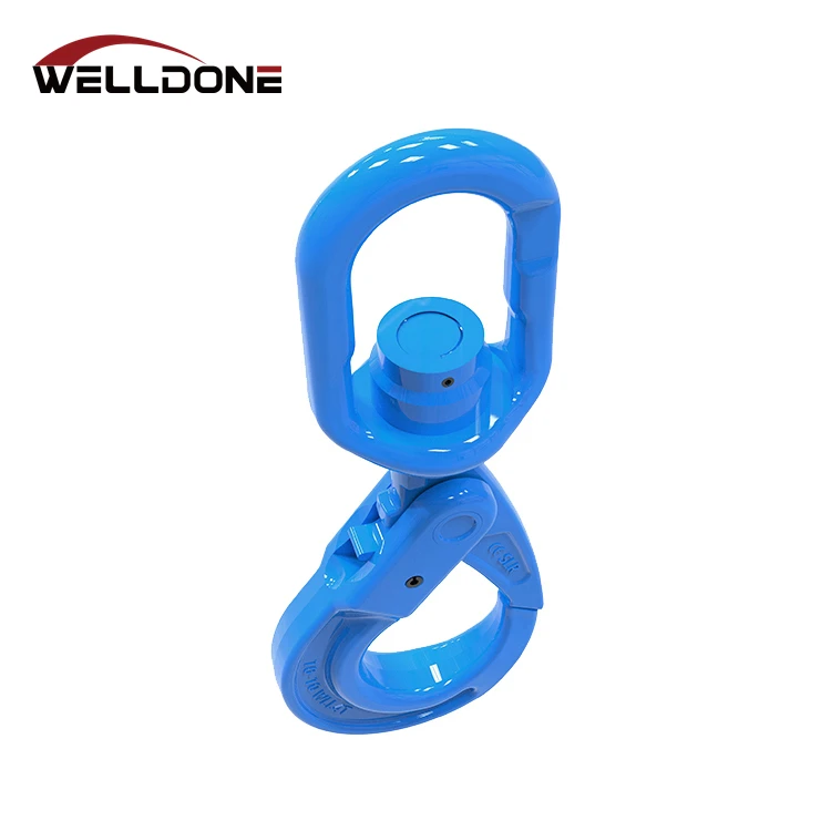 Superior Quality Grade 100 G100 Swivel Self Locking Hook with Bearing